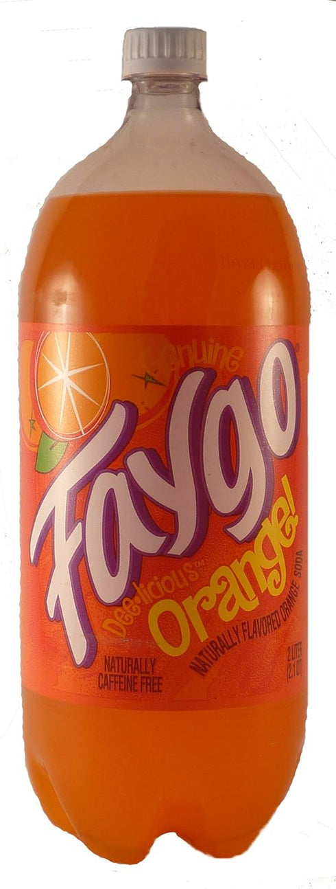 Faygo Orange! Dee-licious Naturally Flavored Soda Pop 2 Liter Bottle