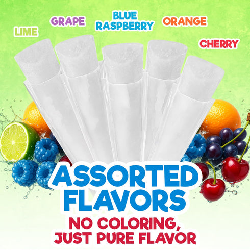 10 Count 5.5OZ Frozen Giant Freeze Pops, Popsicles Bulk each, Refreshing Giant Popsicles for Hot Weather, BBQs