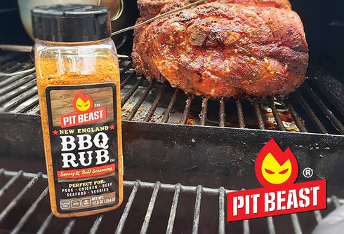 Pit Beast New England BBQ Rub | Keto, Sugar-Free, 0 Carbs, NO MSG, Gluten Free | Bold Barbecue Seasoning for Chicken,