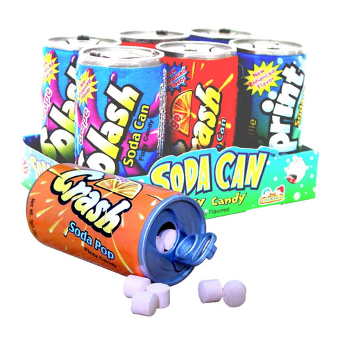 Kidsmania Set- 1 Playset, 1.48 oz (1-Pack 6) 3-Pack Kids Novelty Candy Soda Can Fizz of and Sour Flush Watermelon