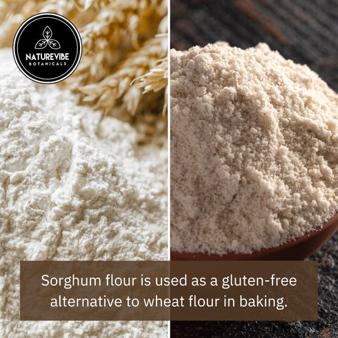 5 lb 100% Naturevibe Botanicals Sorghum Flour | Whole Grain Gluten-Free Flour | Non-GMO, Stone-Ground | Mild Flavor |
