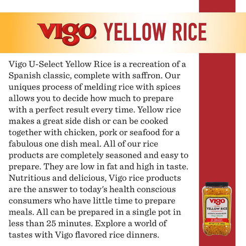 2lb (Pack 1) Vigo Authentic Saffron Yellow Rice, Low Fat