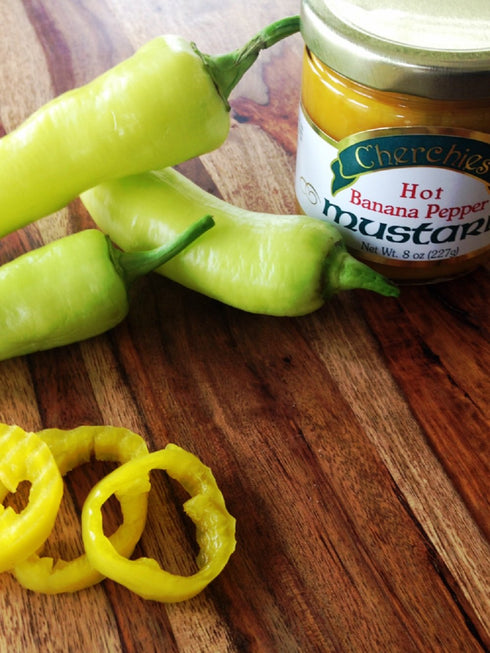 Cherchies Spicy Hot Banana Pepper Mustard for Flavorful Dishes