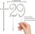 29 Years Birthday Cake Topper - Crystal Rhinestone 29th Wedding Anniversary or 29 Years Old Party Decoration