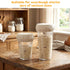 Sibba 5 3-4 Inch Pcs Sourdough Starter Jar Covers - Handmade Cotton Cloth Covers, Reusable Sourdough Jar Cover