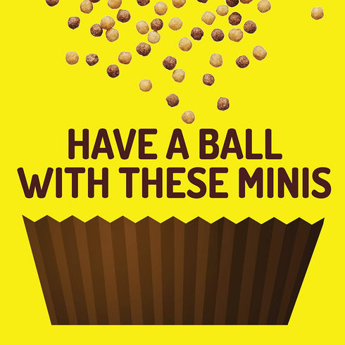 19.8 OZ (Pack 2) Reese's Puffs Minis Breakfast Cereal, Chocolate Peanut Butter Cereal, Family Size