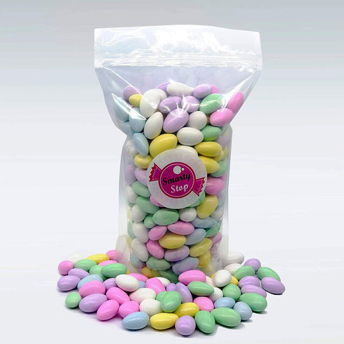 Smarty Stop 2 (Pack 1)) Jordan Almonds Candy Pastel Candy-Coated Almonds, Edible Confectionery Snack (Assorted - Pastel