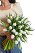 20 Next day delivery White Tulips Fresh Cut Flowers Wheat Field Bouquet Gifts for home decoration birthdays friendship