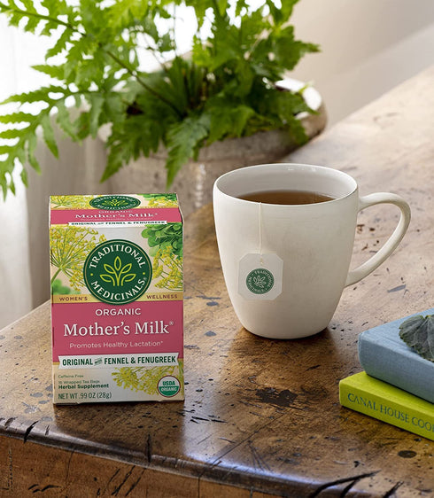 (16 Count (Pack 4)) Traditional Medicinals Organic Mothers Milk Herbal Tea, Promotes Healthy