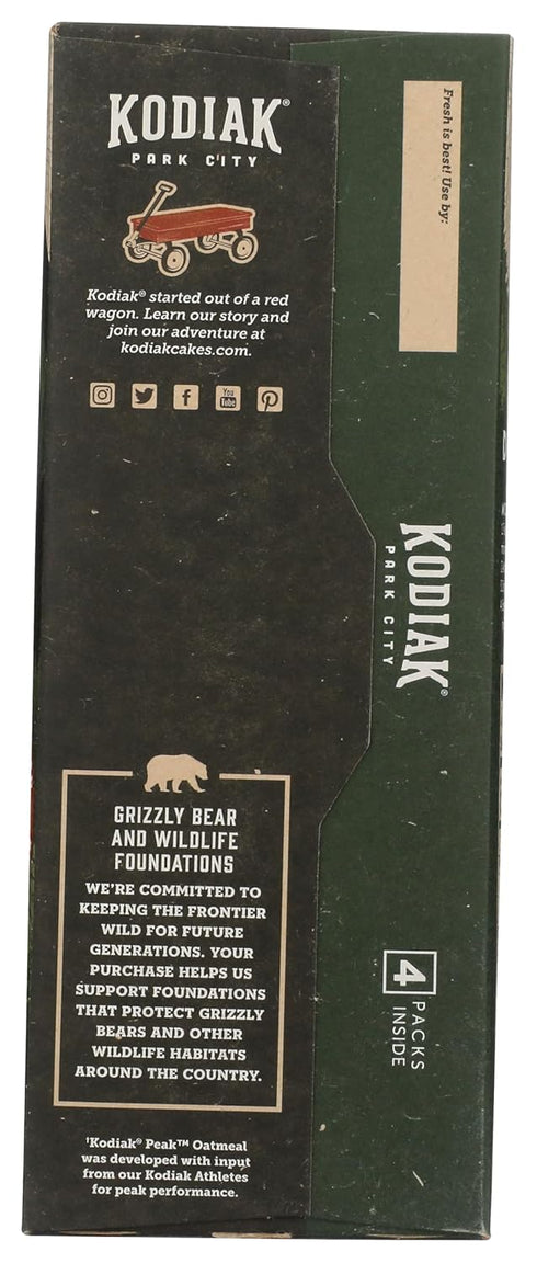Packets, 100% 1 4 packets Kodiak Peak Instant Oatmeal Maple Brown Sugar, High Protein, Whole Grains, box