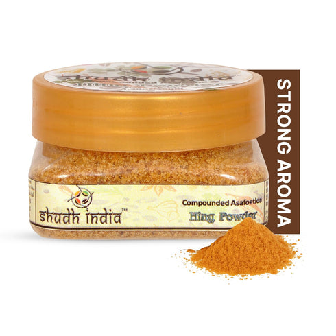 Shudh India Asafoetida (Hing) Powder, 100% Pure, Salt Free, No Added Preservatives, 1.44oz Ground Asafetida for Cooking