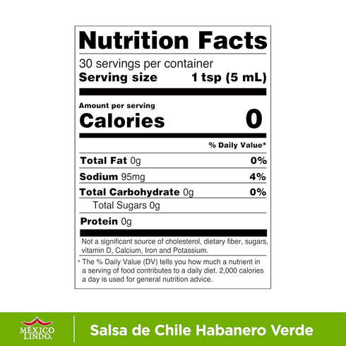 5 Oz (Pack 12) Mexico Lindo Green Habanero Hot Sauce | Real Green Habanero Chili Pepper | Enjoy with Mexican Food