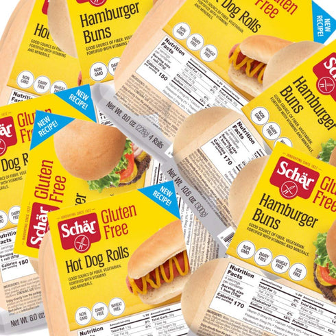 8 Schar Gluten Free Hot Dog and Hamburger Bun Combo | Total Buns