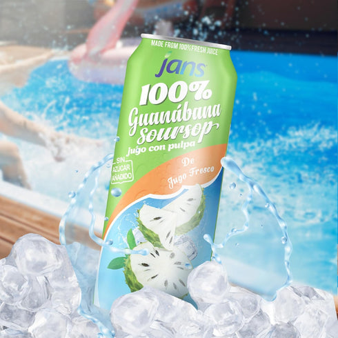 16.9 oz (Pack 6) 100% Soursop Juice with Pulp of Jans | Pure Soursop Graviola Guanabana Juice | NO Sugar Added, NOT