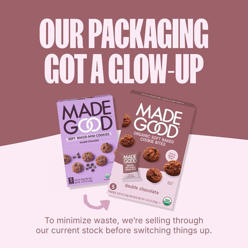 0.85oz MadeGood Double Chocolate Soft-Baked Cookies, Each, Organic Snacks