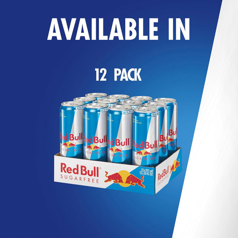 20 oz (Pack 12) Red Bull Energy Drink, Sugar Free, fl