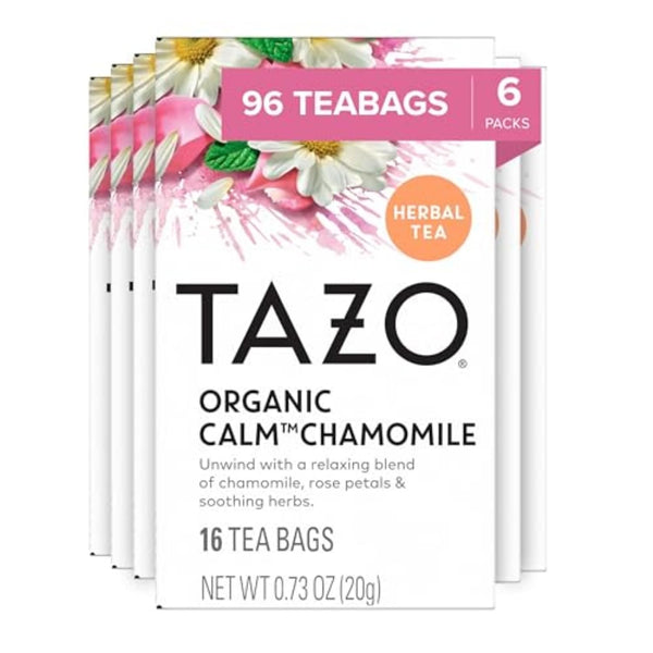 TAZO Calm Chamomile Herbal Tea Bags, Caffeine Free, 96 Total Tea Bags