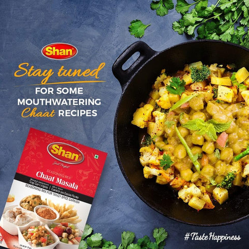 Shan Chaat Masala Seasoning Mix (100g) - Spice Packets for Tangy and Spicy Garnish