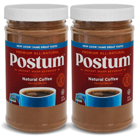 Postum Natural Coffee Flavor Coffee Substitute (2x8oz) Coffee Alternative Caffeine Free with