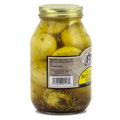 5 32 oz. 2 Amish Wedding Pickled Eggs in Your Choice of Different Varieties, Jars (Mustard, Jars)