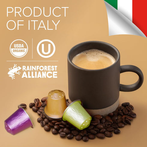 120 Pack Pack) Organic USDA Bestpresso Coffee Aluminum Espresso Pods For Nespresso Original Machine (Variety