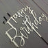 Happy Birthday Cake Topper - Mirror Silver Acrylic for Birthday Party Decorations