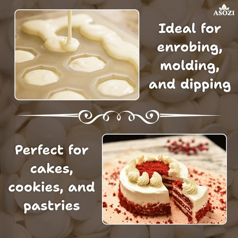 5 LB White Chocolate Melting Wafers Resealable Bag, Chocolate Melts Smooth & Creamy Candy Melts for Baking, Dipping