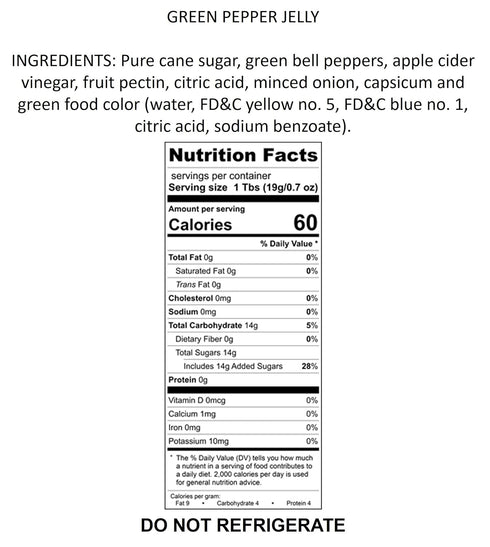 Country 11 oz. Braswell's Classic Green Pepper Jelly