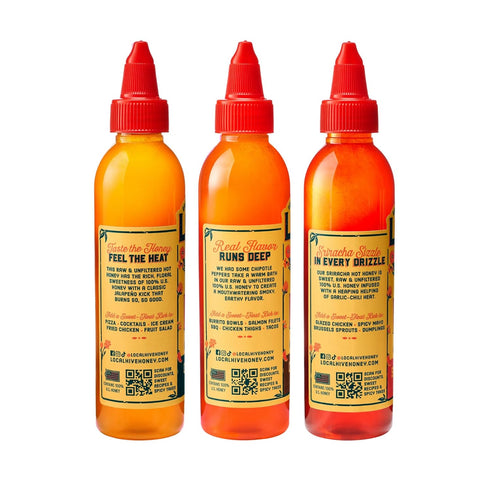 Local Hive Honey Pack Local Hive Hot Honey Trio Original, Chipotle & Sriracha Honey Sampler