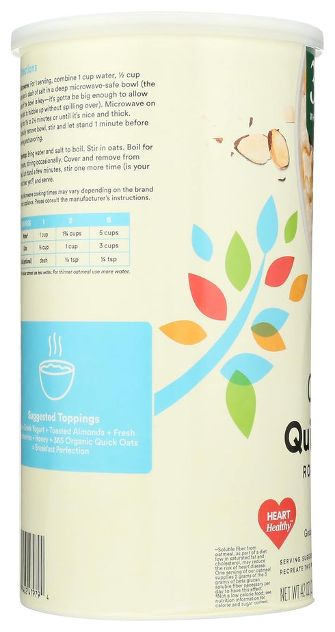 365 by Whole Foods Market 42 , Organic Quick Oats, Ounce