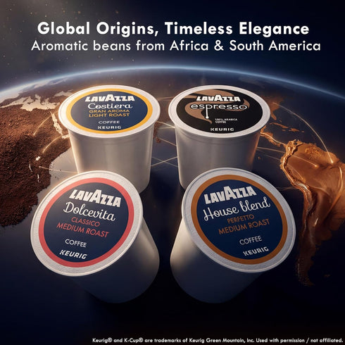 40 Count (10 10 10 10 Lavazza K-Cup Coffee Pods Variety Bundle for Keurig Brewers Light & Medium Roast, Single-Serve