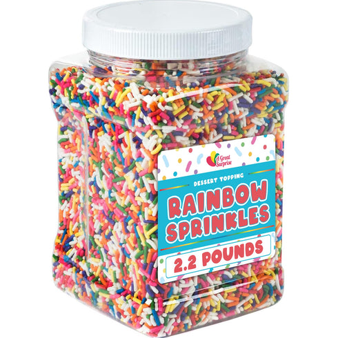 A Great Surprise Spring Rainbow Sprinkles - 2.2 Pounds - Bulk Rainbow