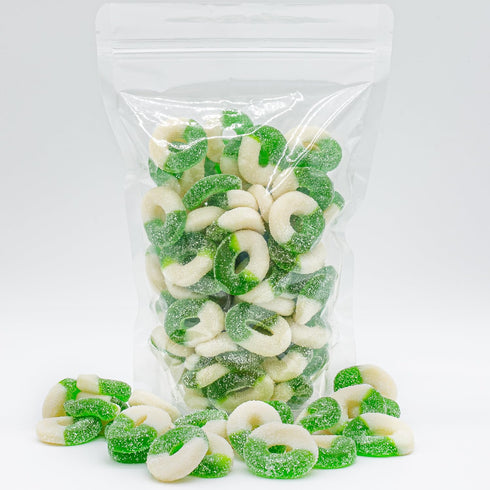 Gummy 5 lb Gummies Candy Bulk APPLE Rings in Resealable Bag, Soft and Chewy, Light Sugar Coated, Gluten Free