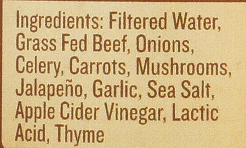 14 oz. Epic Artisanal Bone Broth, Beef Jalapeno Sea Salt