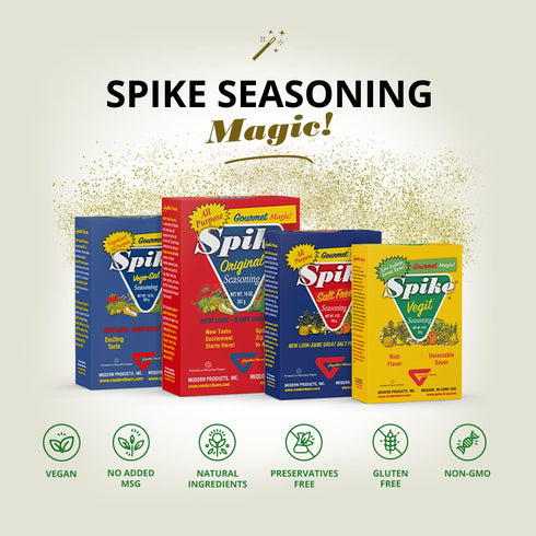 Spike Vegit All-Purpose Seasoning, 4 oz Box - All Natural, Low Sodium, No Sugar, No MSG, Vegan