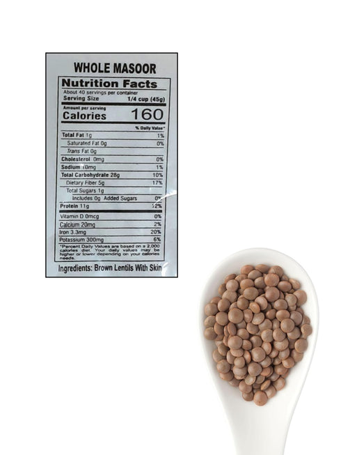 4lb Masoor Dal Whole