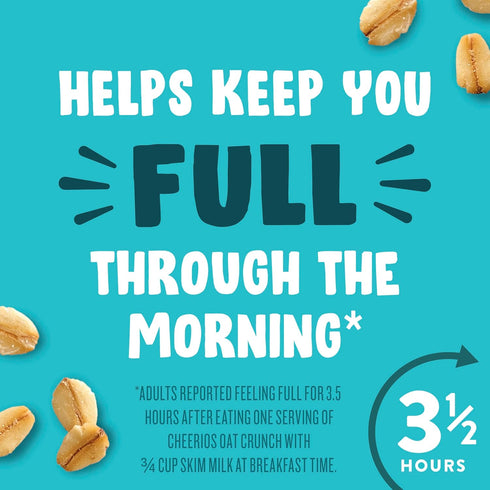 24 oz (Pack 4) Cheerios Oat Crunch Cinnamon Oat Breakfast Cereal, Family Size