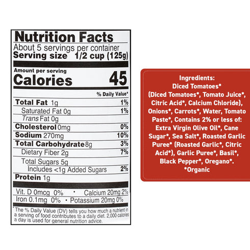 24 oz (Pack 3 Dave's Gourmet Organic Roasted Garlic & Sweet Basil Pasta Sauce, of Jars) - Vegan & Gluten-Free Pasta