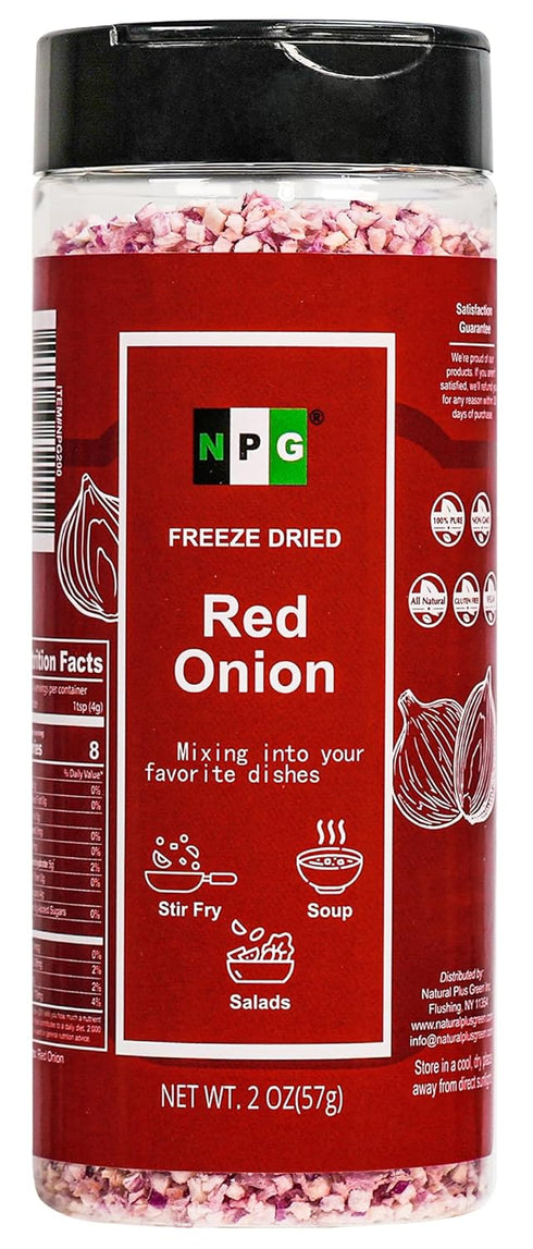 2 Oz, 19.61 Oz (580ml), 2 Oz NPG Freeze-Dried Red Onion Chinkiang Vinegar Fl and Dried Chopped Green Onions