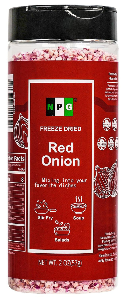 2 Oz, 19.61 Oz (580ml), 16.9 Oz NPG Chopped Freeze-Dried Red Onion Chinkiang Vinegar Fl and Dark Soy Sauce Fl