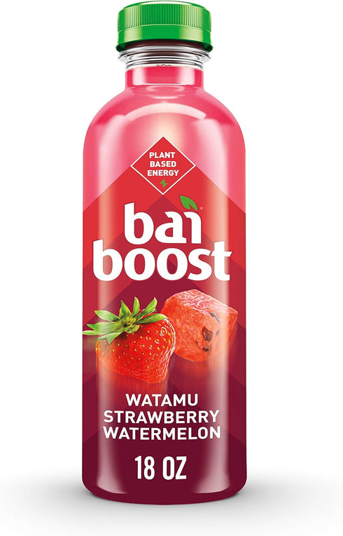Bai Boost Watamu Strawberry Watermelon, Antioxidant Infused Beverage, 18 fl oz bottle