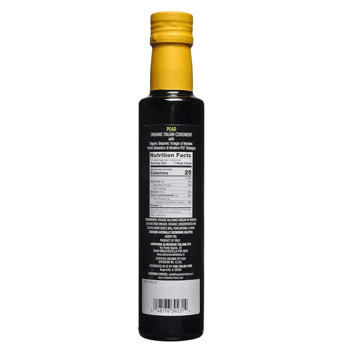 8.5 oz (Pack 2) Olidi Pear Flavored Balsamic Vinegar of Modena of Perfect for Salad Dressing, Pasta Salad, Ice Cream