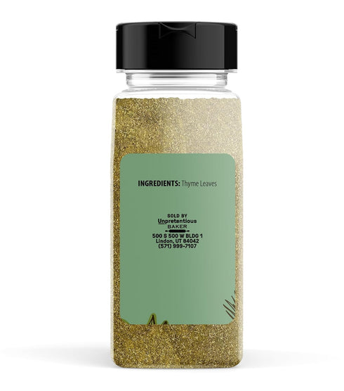 Unpretentious Ground Thyme, 6.4 oz, Versatile Seasoning, Savory Flavor, Soups & Sauces