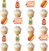 36Pcs A Weenie Bit Older Cupcake Toppers Hot Dog Birthday Party Decorations