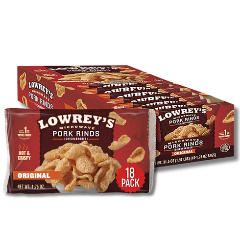 Lowrey's Bacon Curls Microwave Pork Rinds (Chicharrones), Original, 1.75 Ounce (Pack of