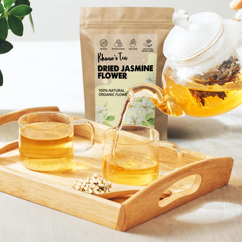 1.76 oz, Pure Dried Jasmine Flower Buds Petals Herbal Decaf Tea non-GMO, Vegan Botanical Flowers Kit