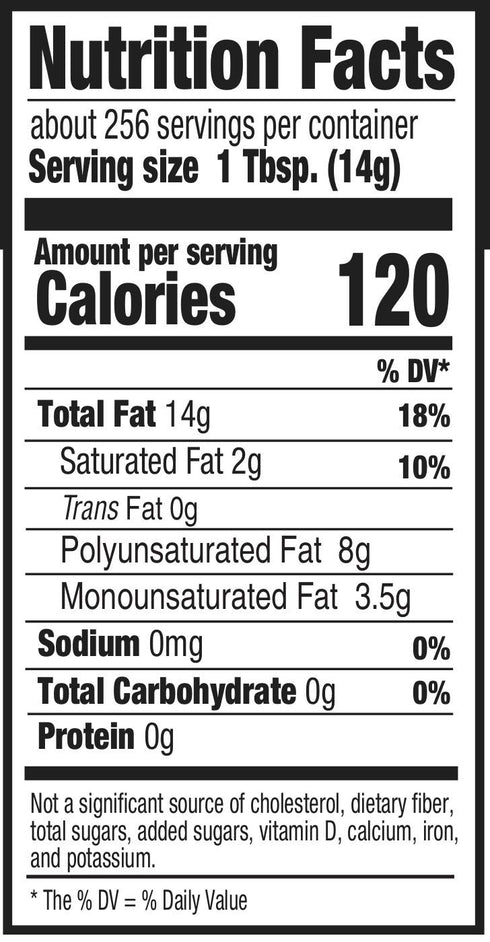 Amazon Brand Happy Belly Vegetable Soybean Oil, 128 fl oz (Pack of 1)