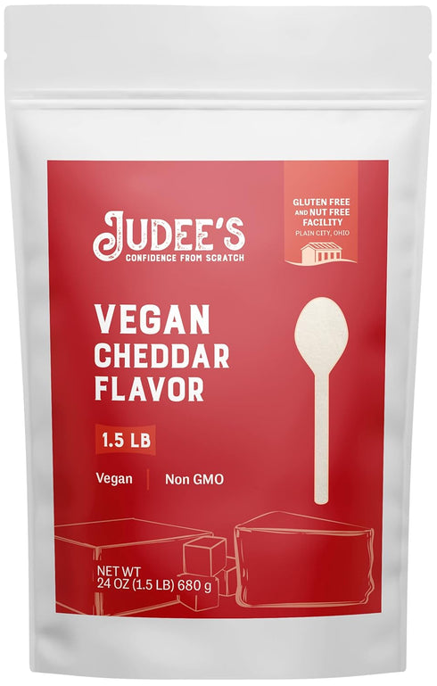 Judees Vegan Cheddar Flavor Powder 1.5lb (24oz) - 100% Non-GMO, Vegan, Gluten-Free