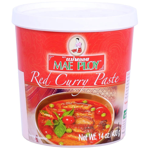 Mae Ploy Red Curry Paste, Authentic Thai Curry Paste With Red Chili,