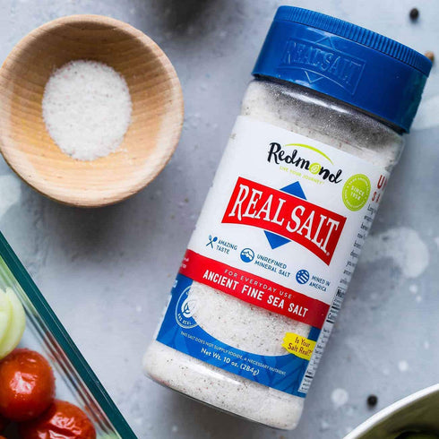 Redmond Real Sea Salt - Natural Unrefined Fine, 10 Ounce Shaker (2 Pack)